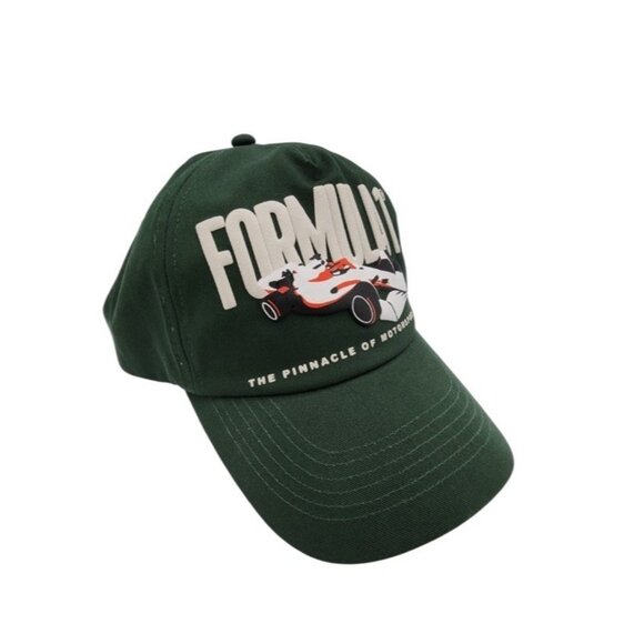 Formula 1 Graphic Green Snapback Hat Adjustable Embossed Print Cap NEW NWOT - Picture 5 of 5